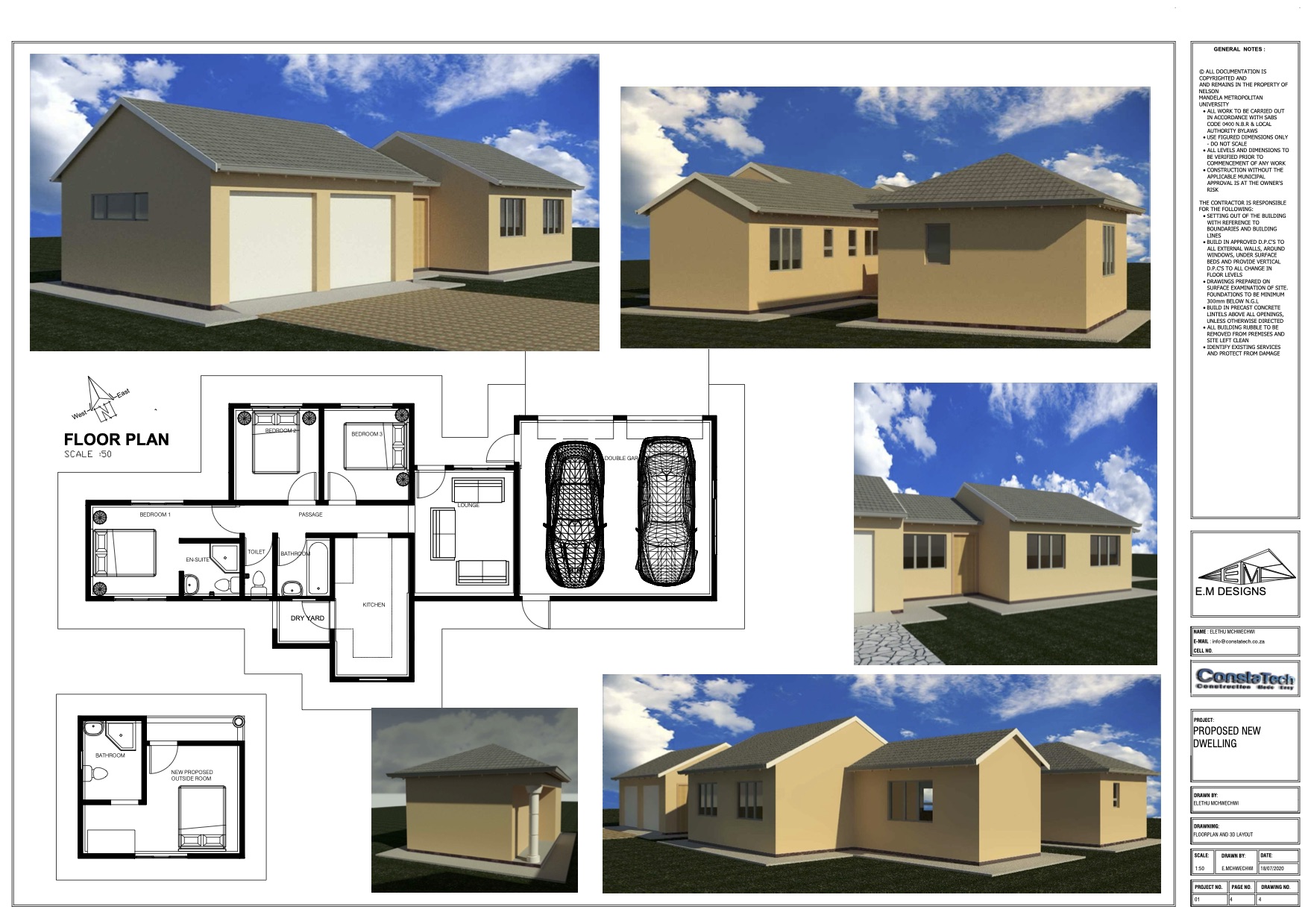 Standard House Plan FLOORPLAN WITH 3D